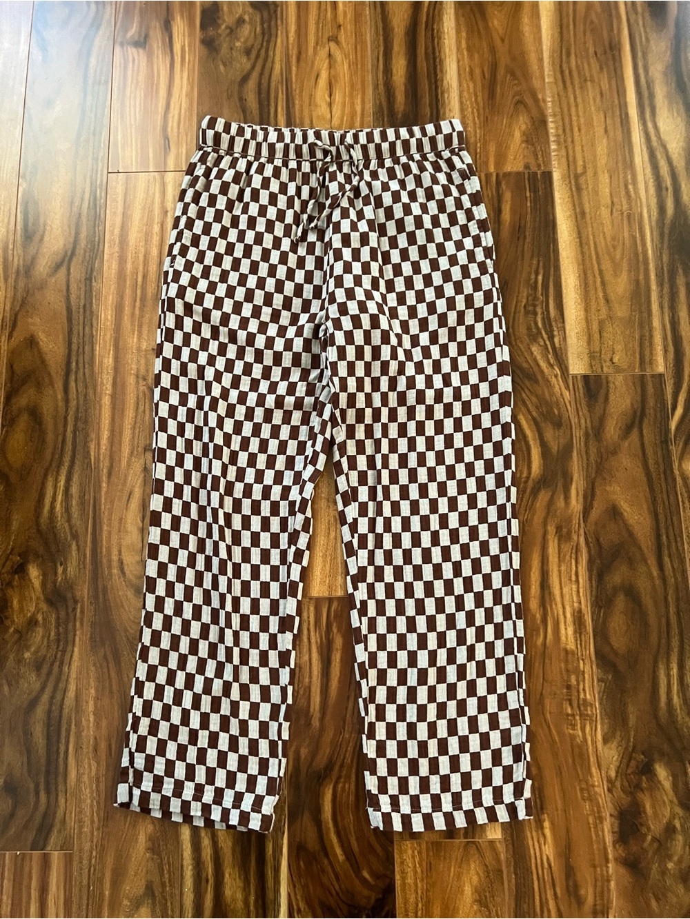 Brixton Mykonos checkered cotton pants
